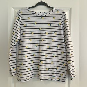 Croft and Barrow woman’s blue striped with cute lemons top.